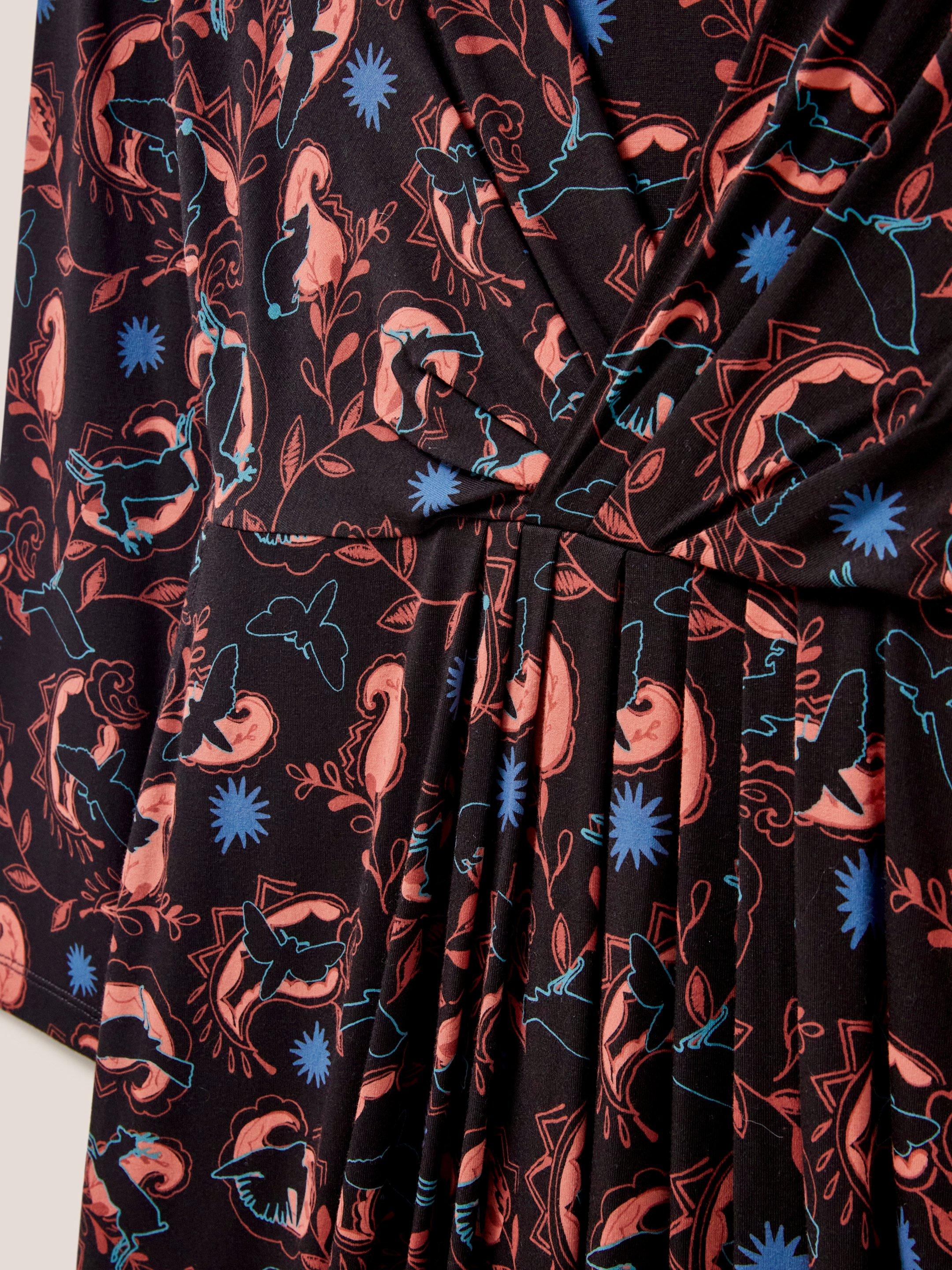 Billie Eco Vero Jersey Dress in BLK PR - FLAT DETAIL