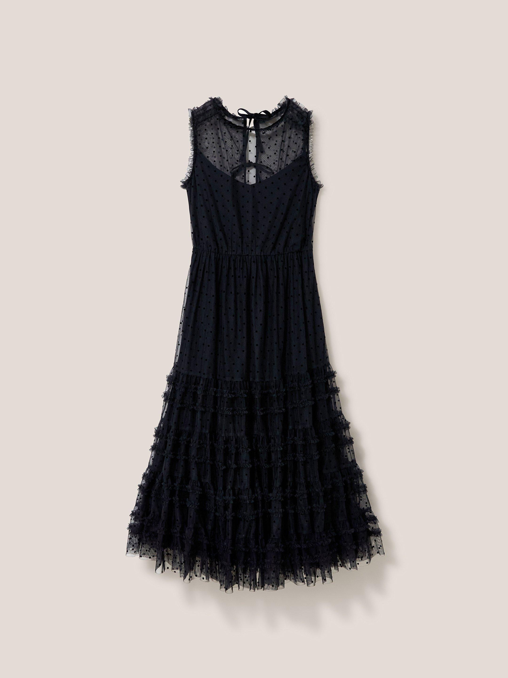 Black and white tulle 2024 dress