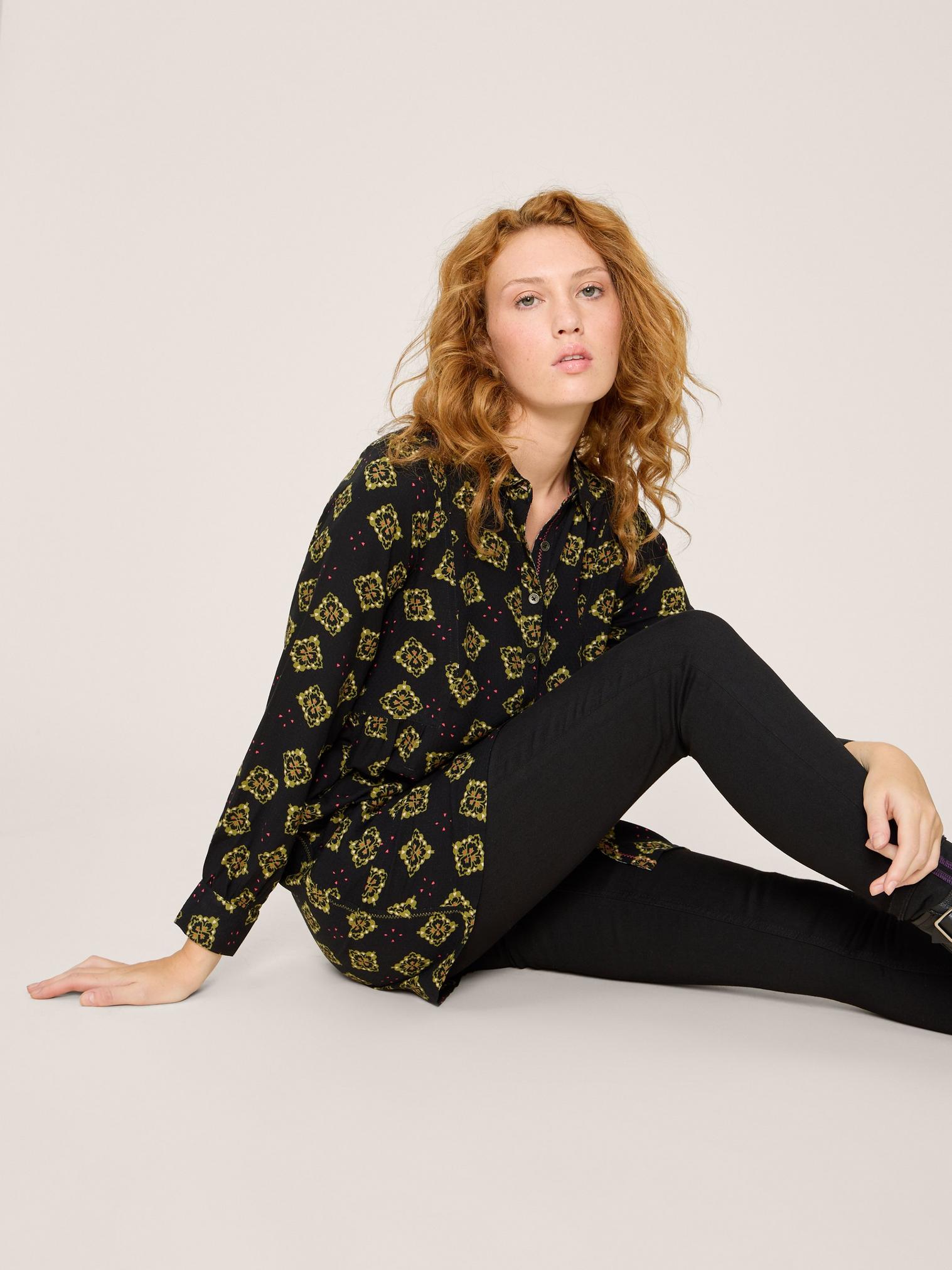 Farley Eco Vero Tunic in BLK MLT - LIFESTYLE
