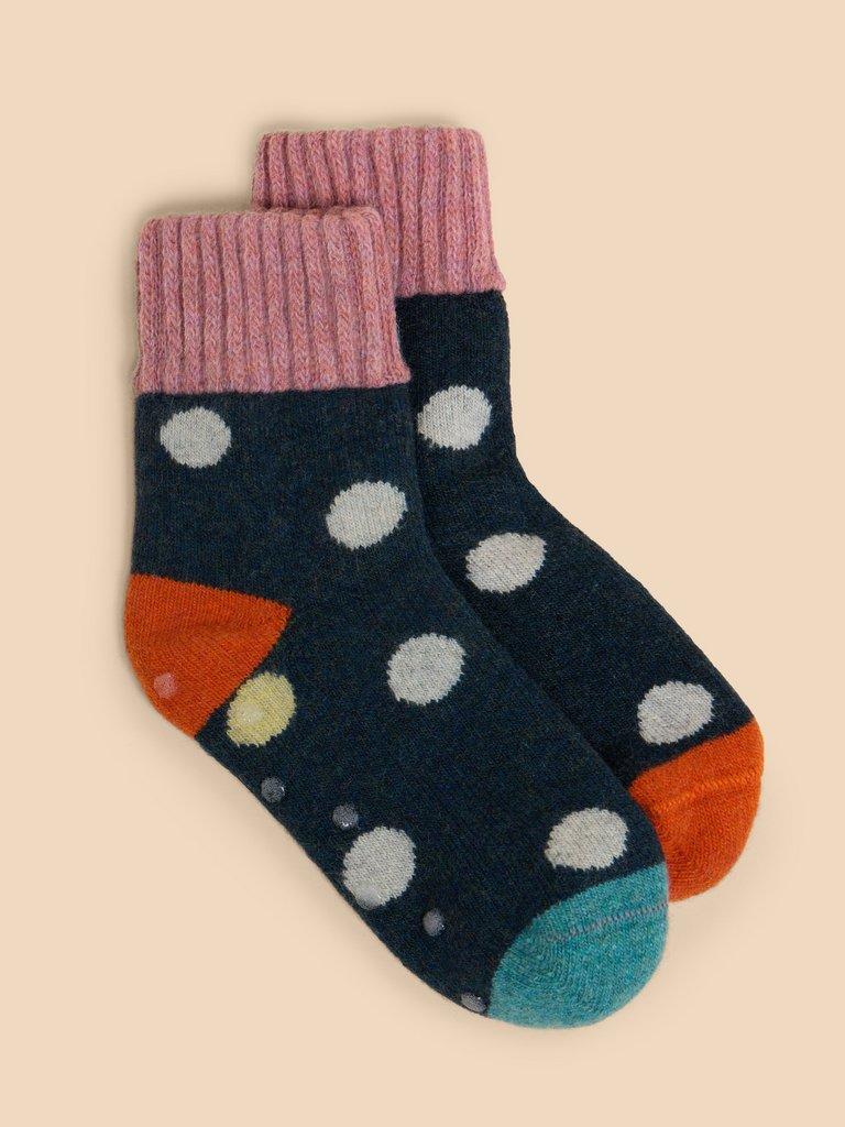 Spot Loopback Socks in BLUE MULTI | White Stuff