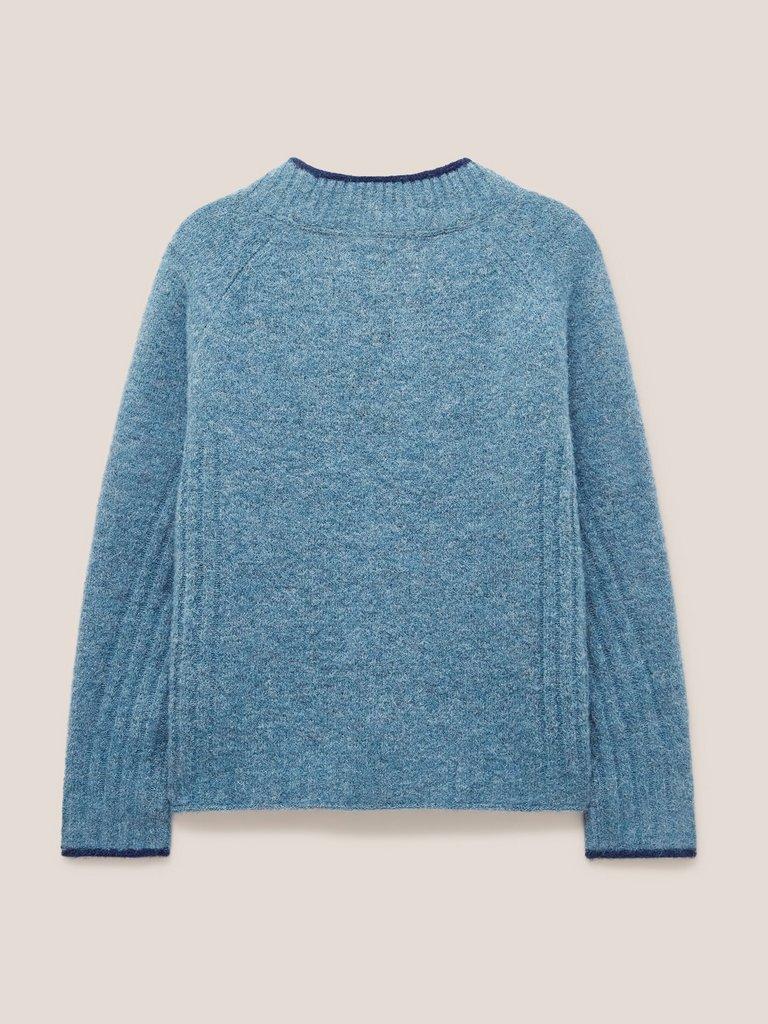 MEDWAY JUMPER in MID BLUE - FLAT BACK