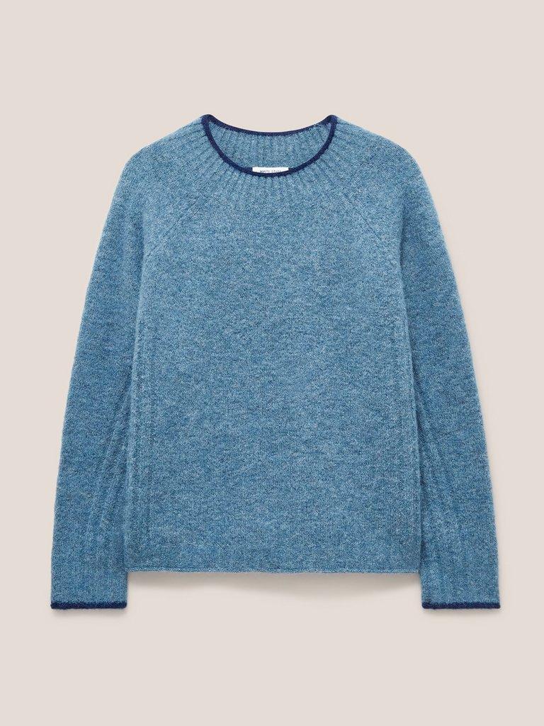 MEDWAY JUMPER in MID BLUE - FLAT FRONT