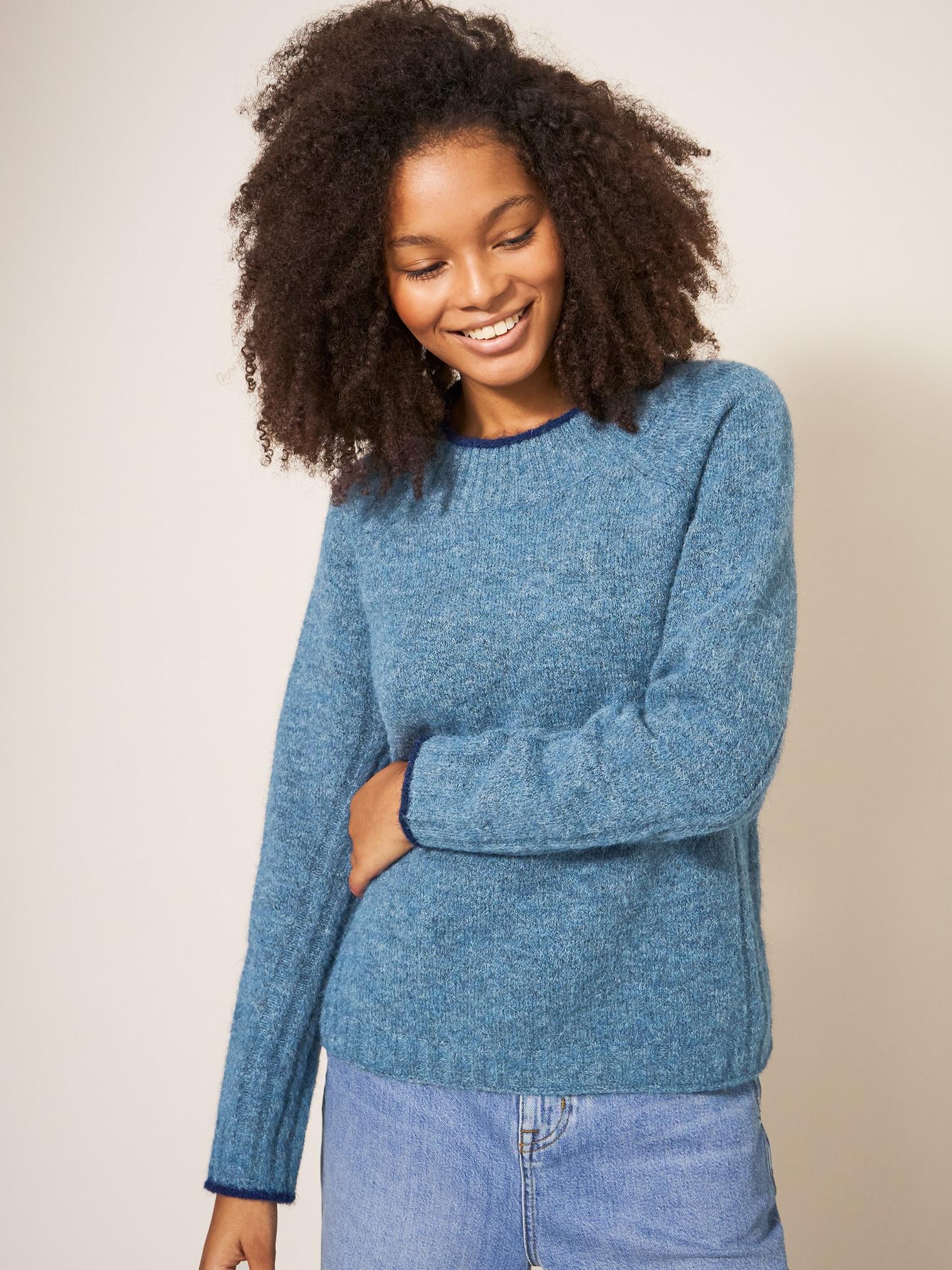 Blue wool shop jumper womens