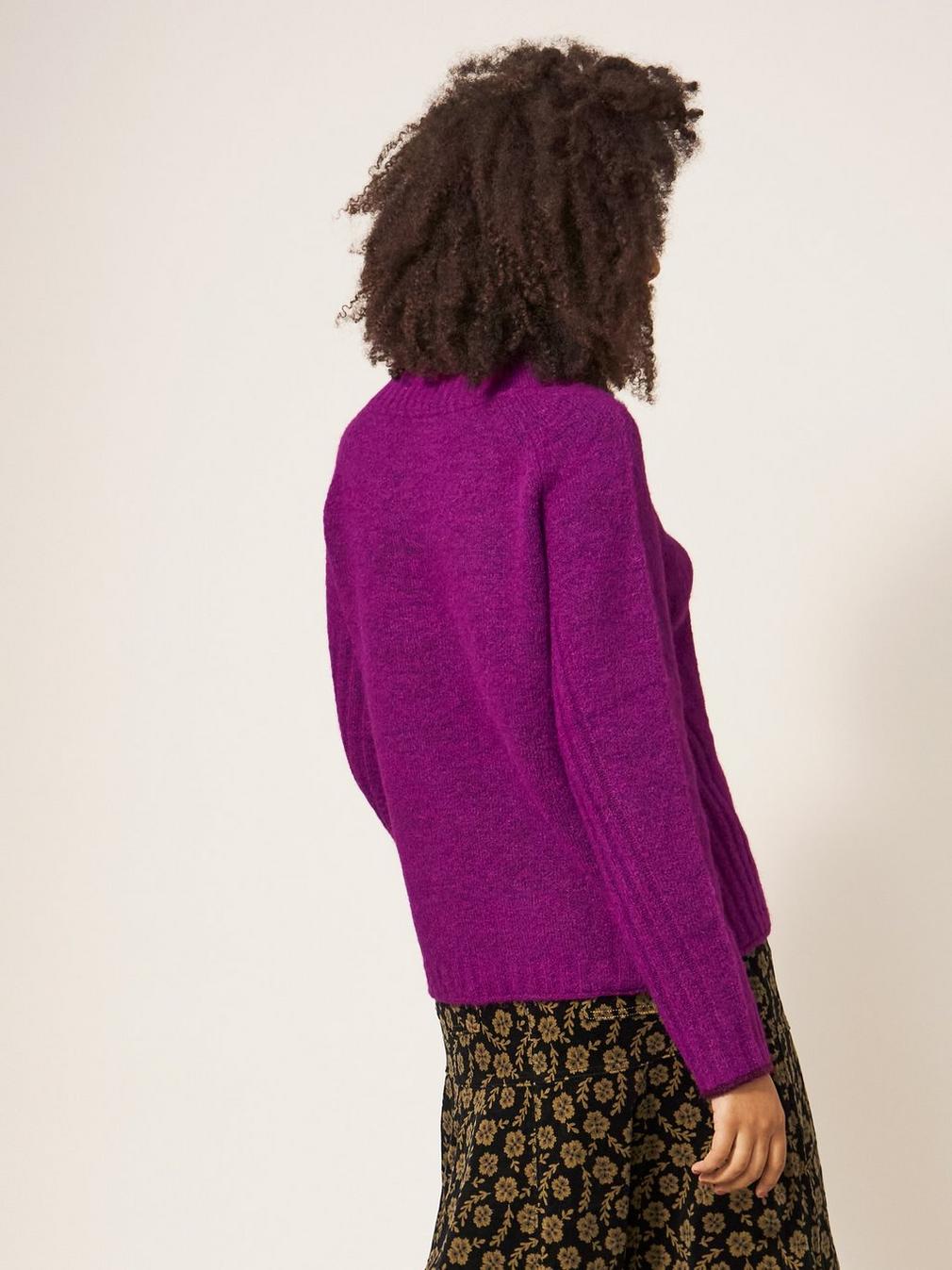 MEDWAY JUMPER in MID PINK - MODEL BACK