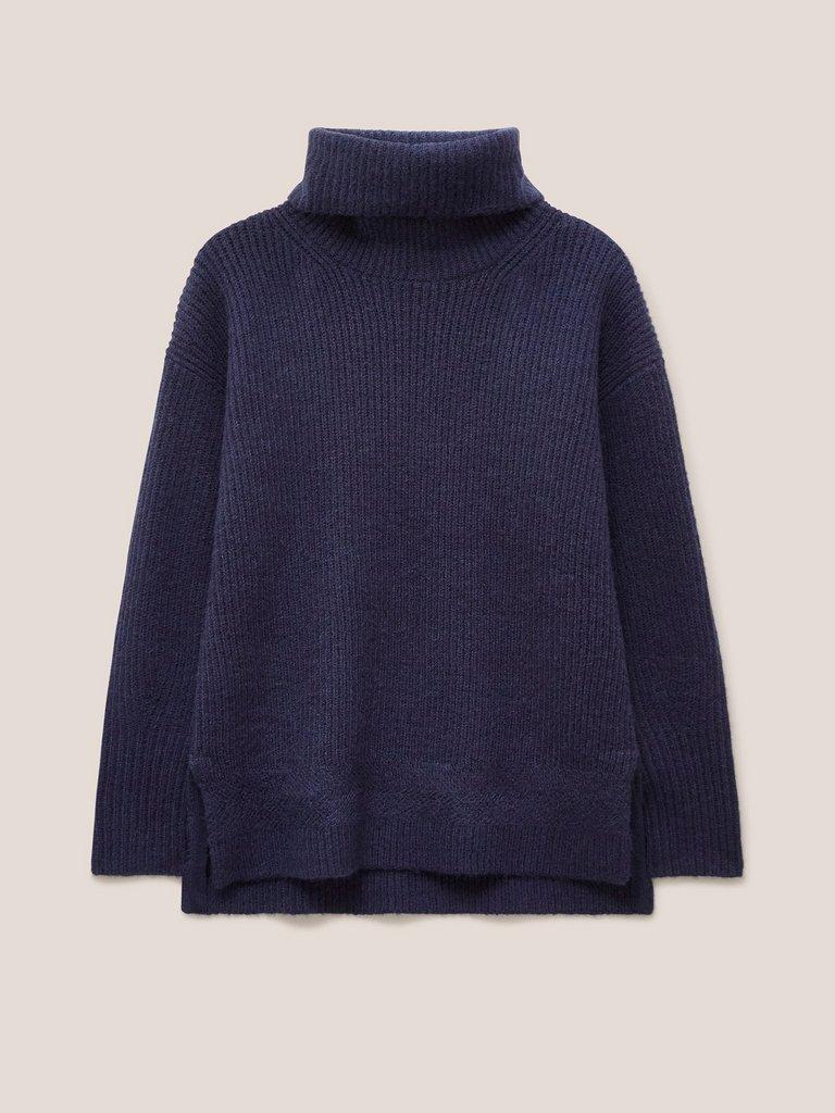 LOVELY RIB JUMPER in FR NAVY - FLAT FRONT