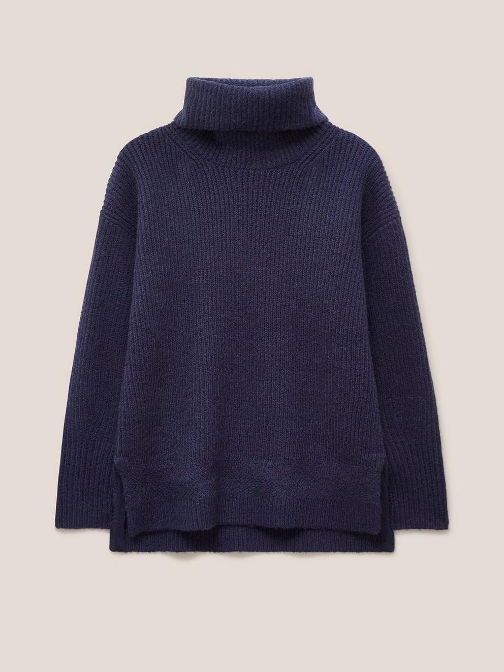 LOVELY RIB JUMPER in FR NAVY - FLAT FRONT