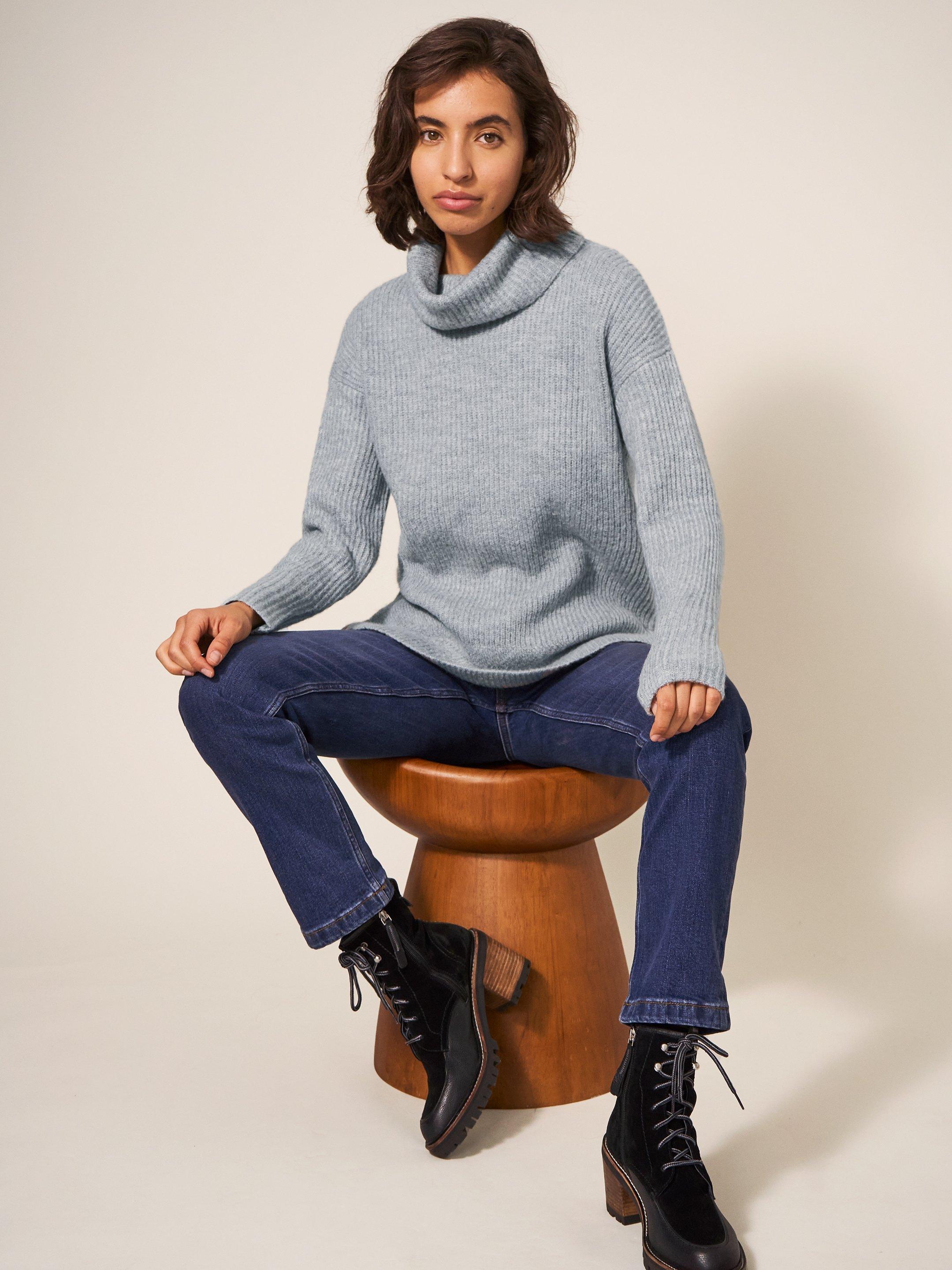 LOVELY RIB JUMPER in LGT GREY - LIFESTYLE