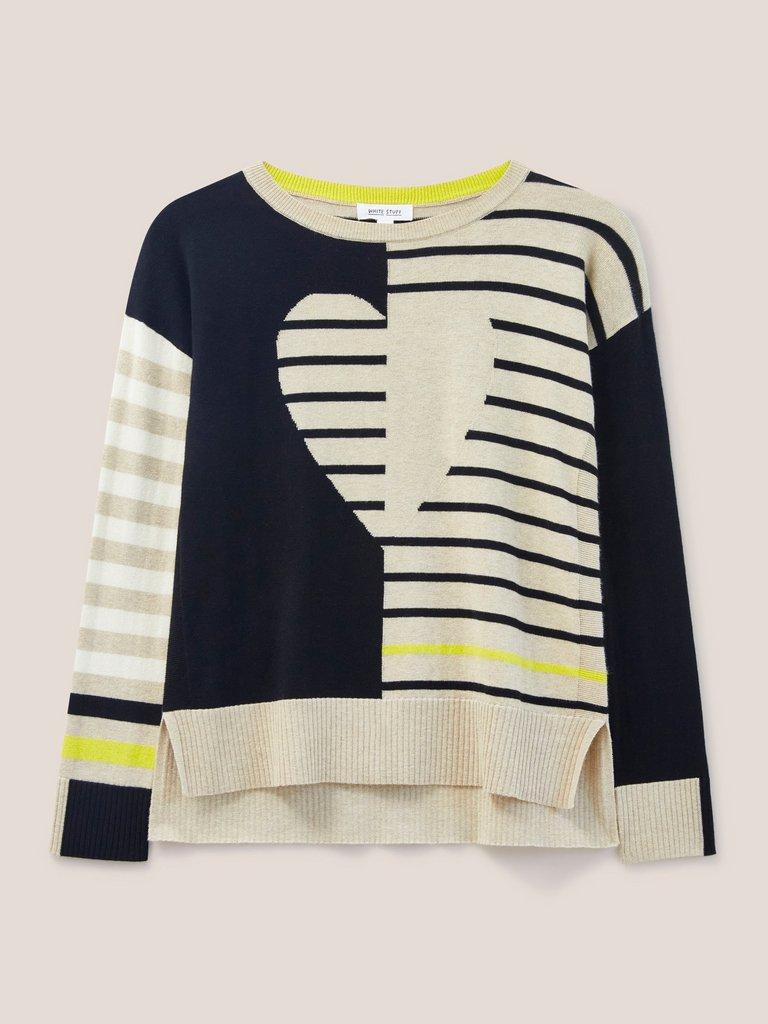 URBAN HEART JUMPER in NAT MLT - FLAT FRONT