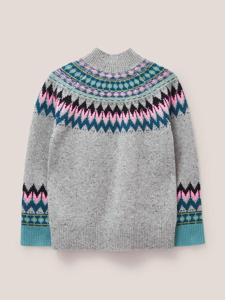 IZZY FAIRISLE JUMPER in GREY MULTI | White Stuff