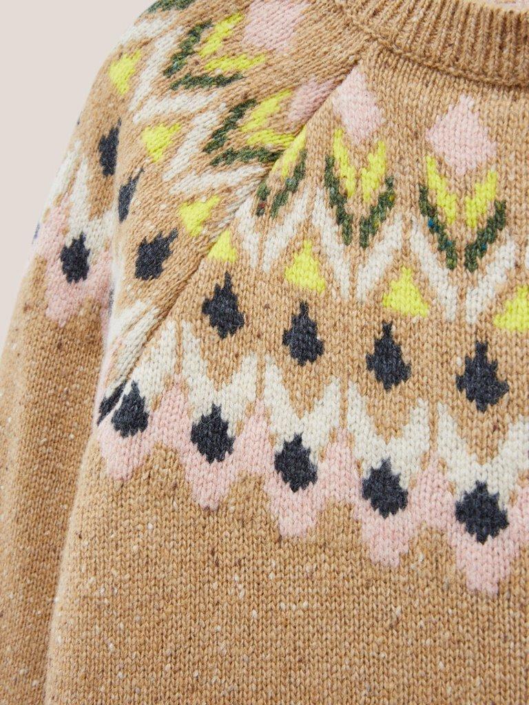 FLORA FAIRISLE in NAT MLT - FLAT DETAIL