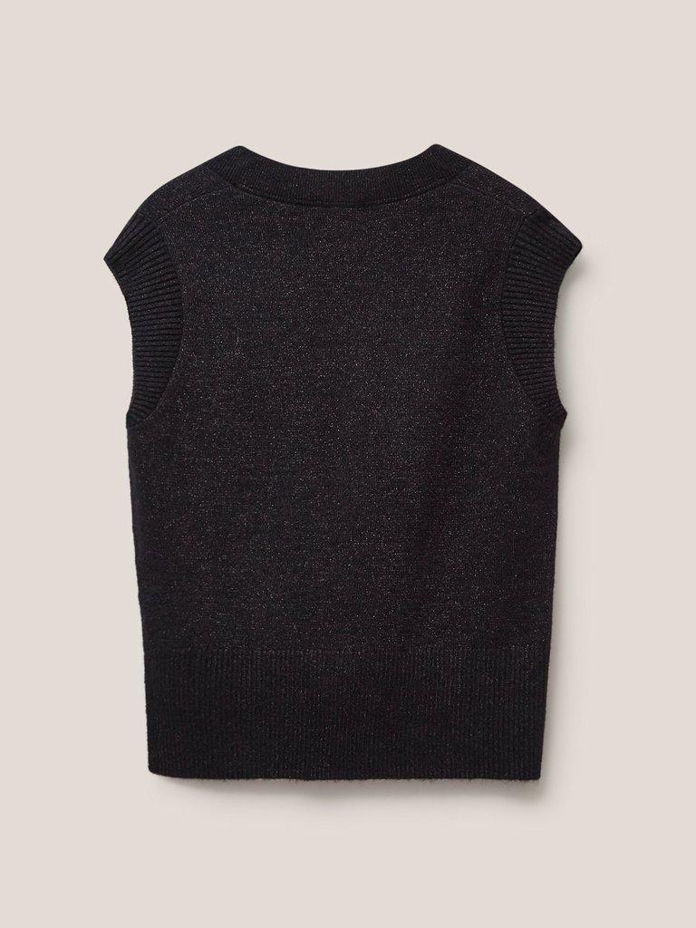 SPARKLE TANK JUMPER in PURE BLK - FLAT BACK