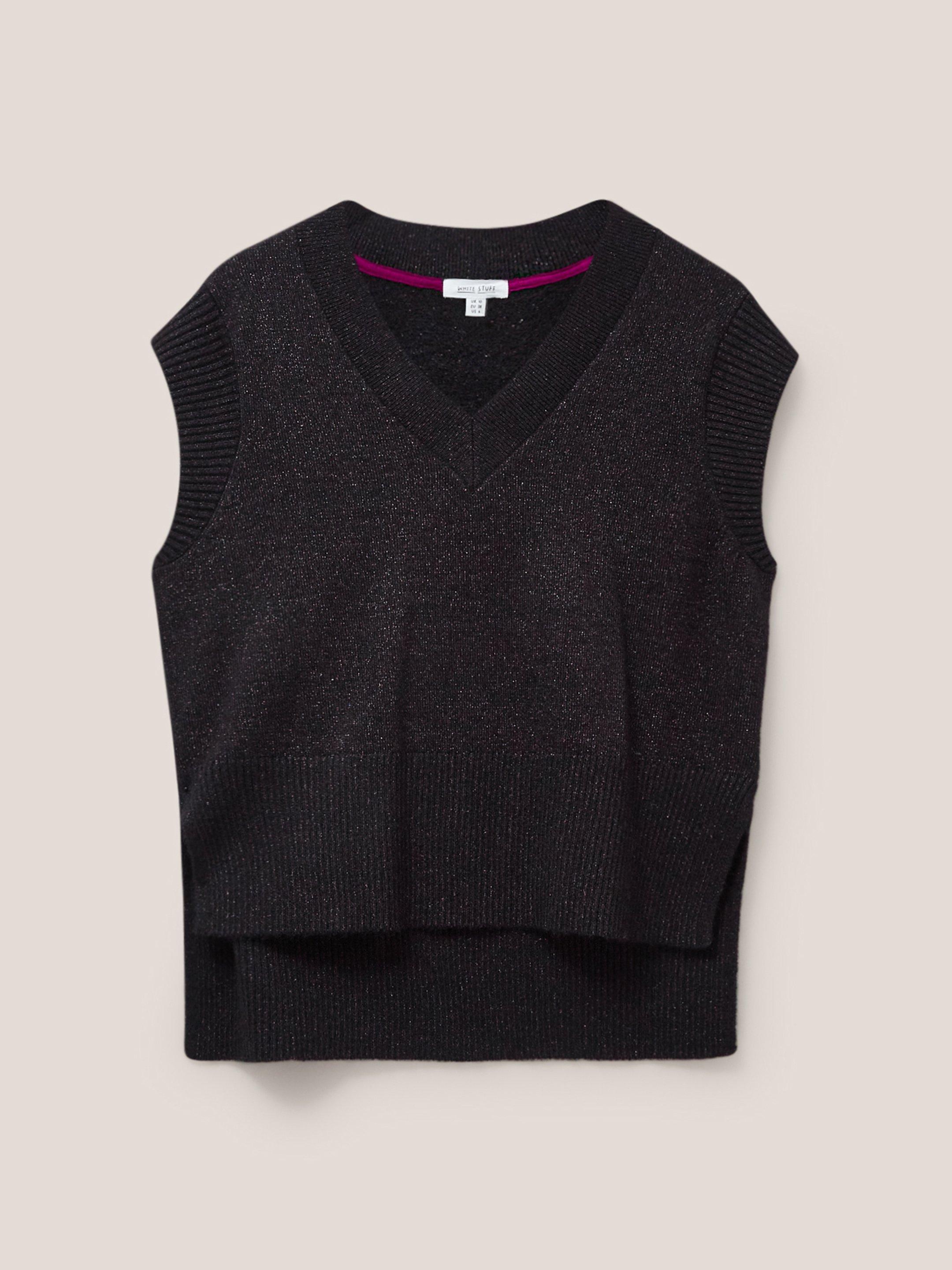 SPARKLE TANK JUMPER in PURE BLK - FLAT FRONT
