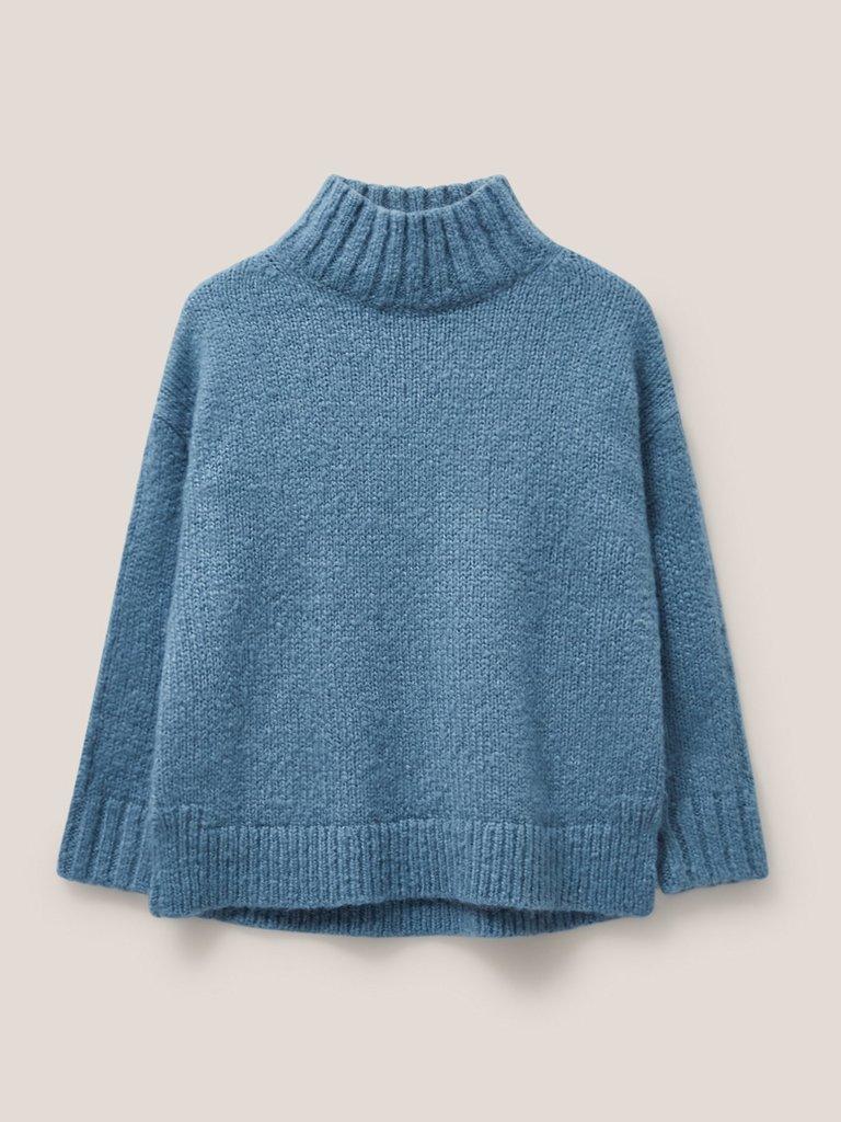 FRIEDA JUMPER in MID BLUE - FLAT FRONT