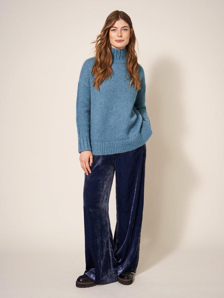 FRIEDA JUMPER in MID BLUE - LIFESTYLE