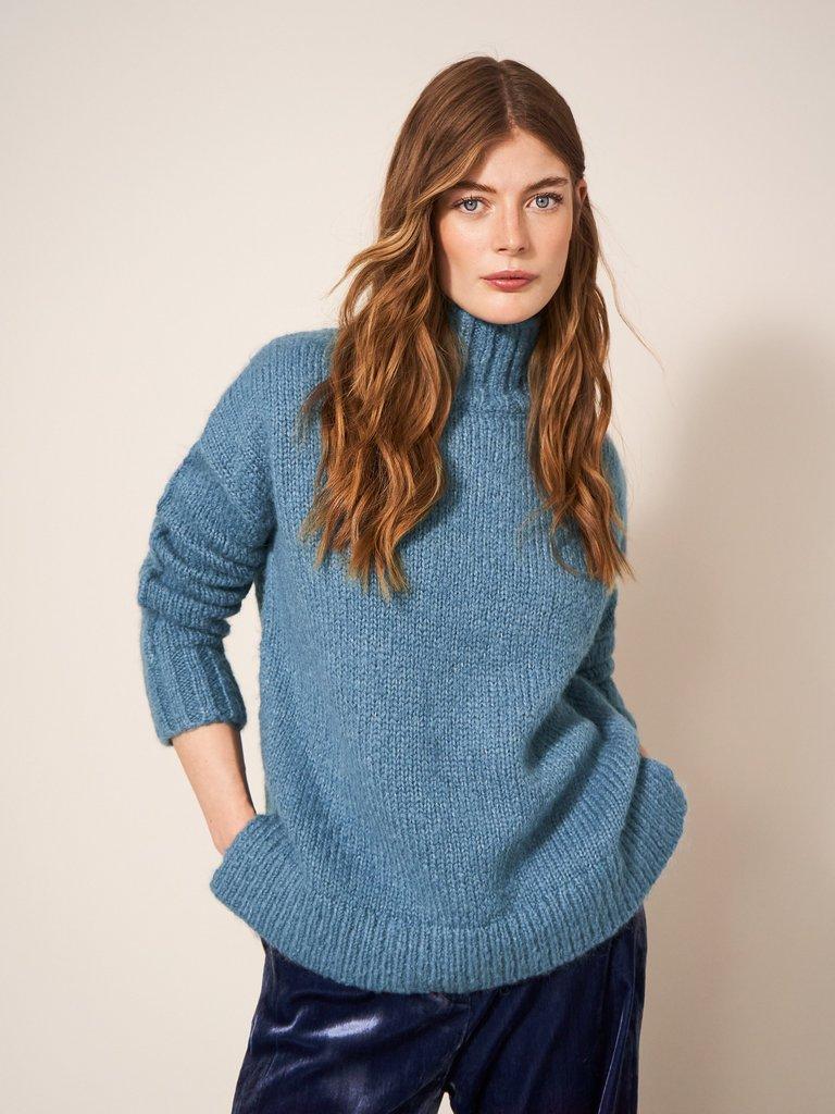 FRIEDA JUMPER in MID BLUE | White Stuff