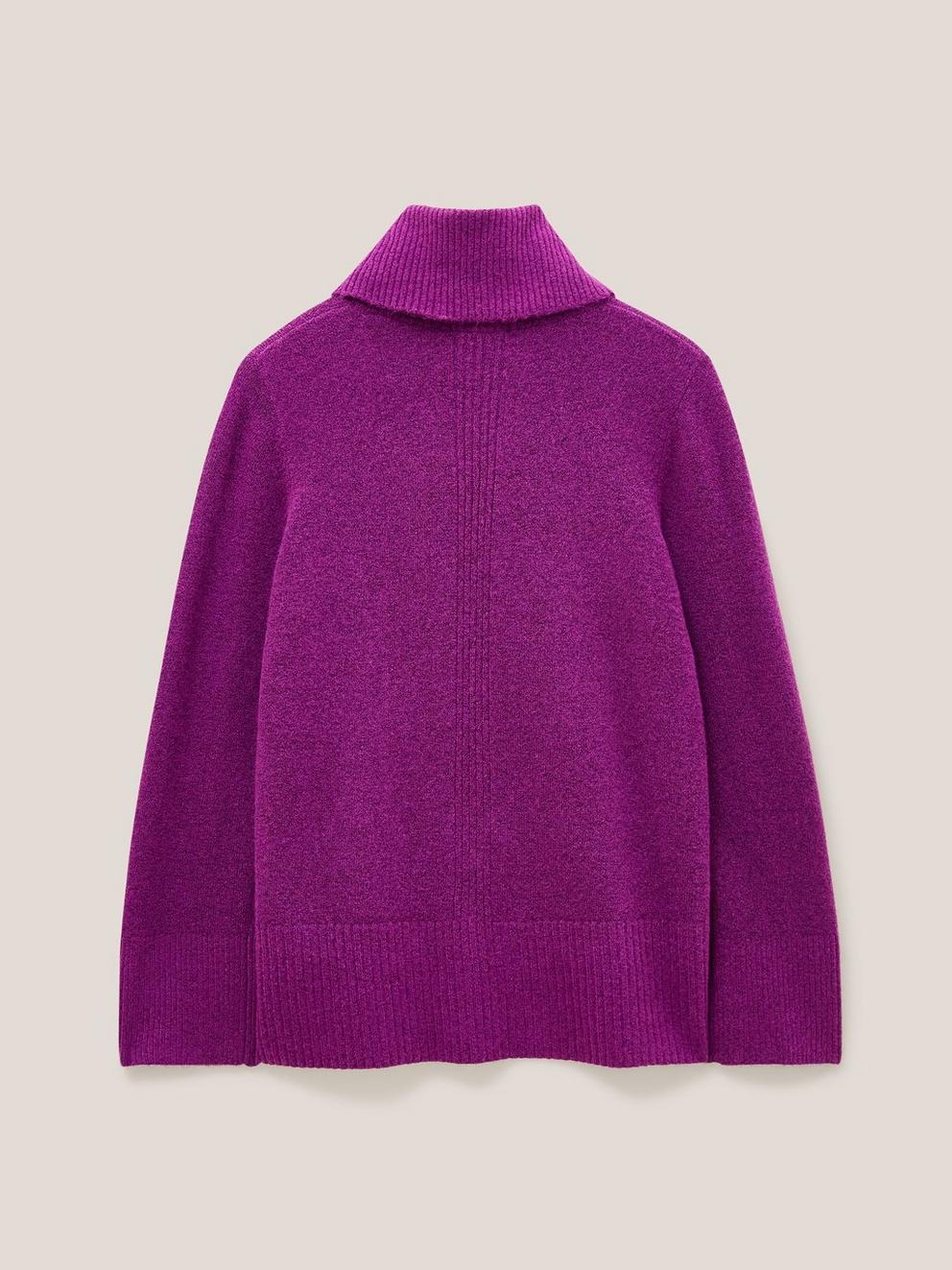 WAVERLY JUMPER in MID PURPLE - FLAT BACK