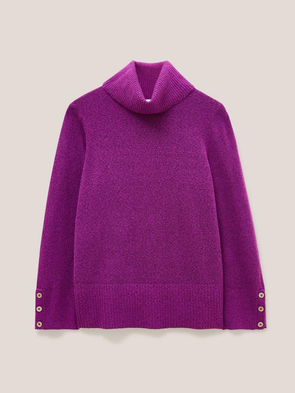 WAVERLY JUMPER in MID PURPLE - FLAT FRONT