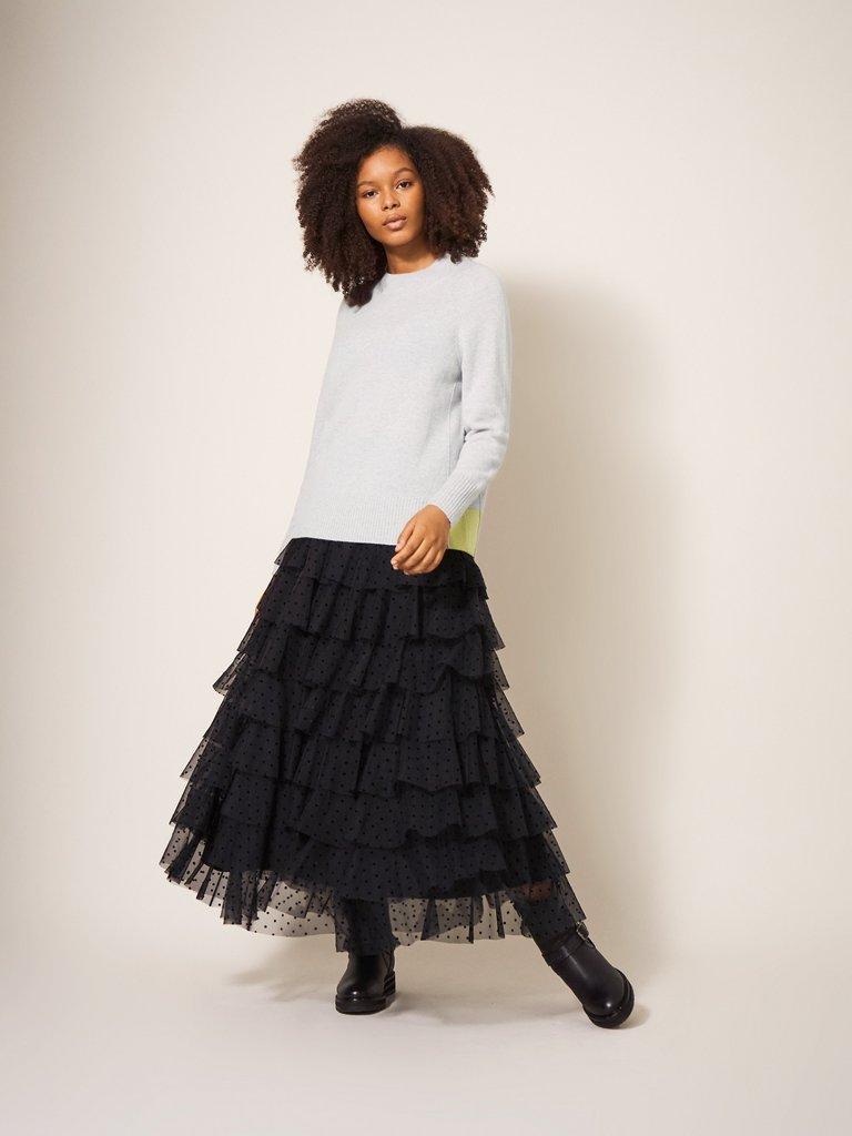 Grey shop ruffle jumper