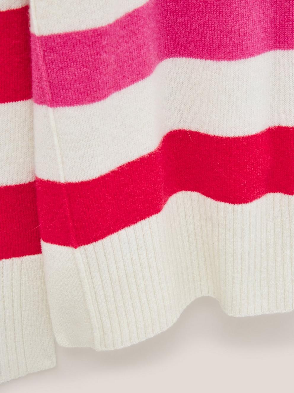 CORA CREW NECK CASHMERE JUMPER in PINK MLT - FLAT DETAIL