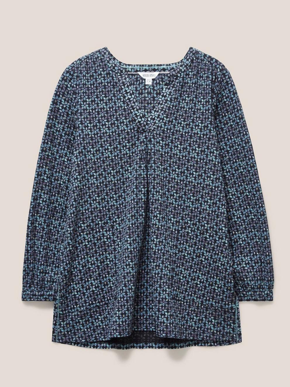 TIA TUNIC in TEAL PR - FLAT FRONT