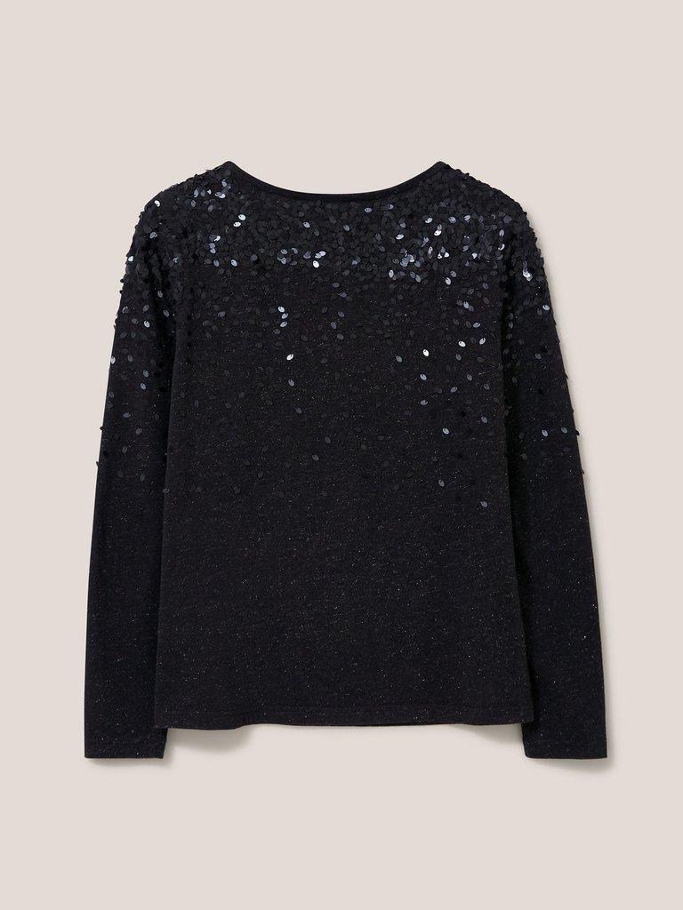 ROXY SEQUIN TOP in CHARCOAL GREY | White Stuff