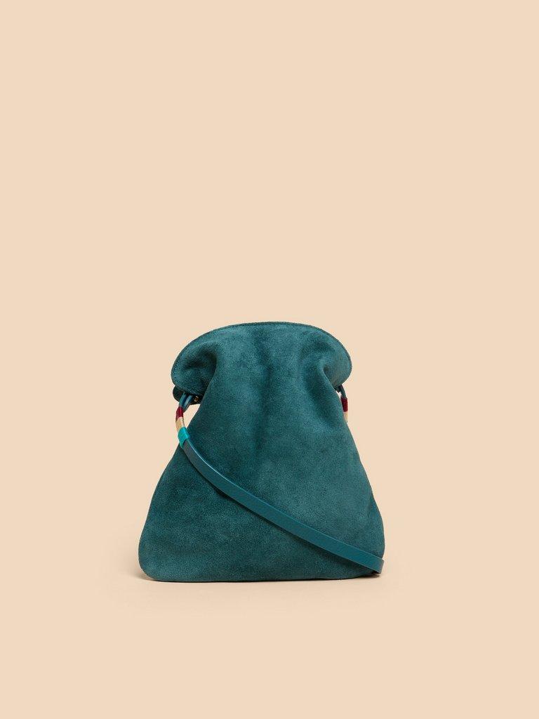 Polly Convertible Pouch Bag in DK TEAL - FLAT BACK