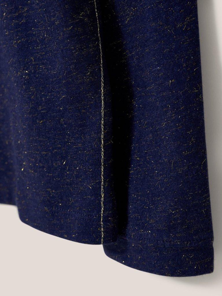 NELLY LS SPARKLE TEE in DARK NAVY - FLAT DETAIL