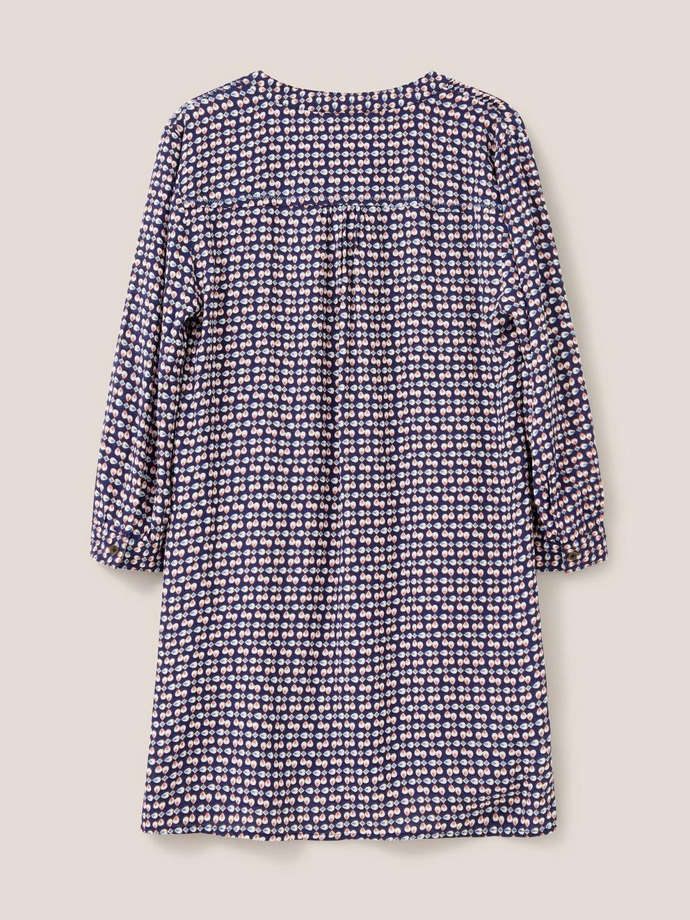 Dehlia Tunic in NAVY PR - FLAT BACK