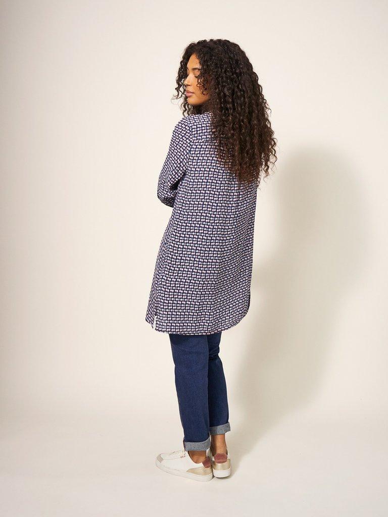 Dehlia Tunic in NAVY PR - MODEL BACK