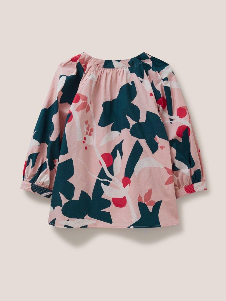 Jemima Cotton Top in PINK MLT - FLAT BACK