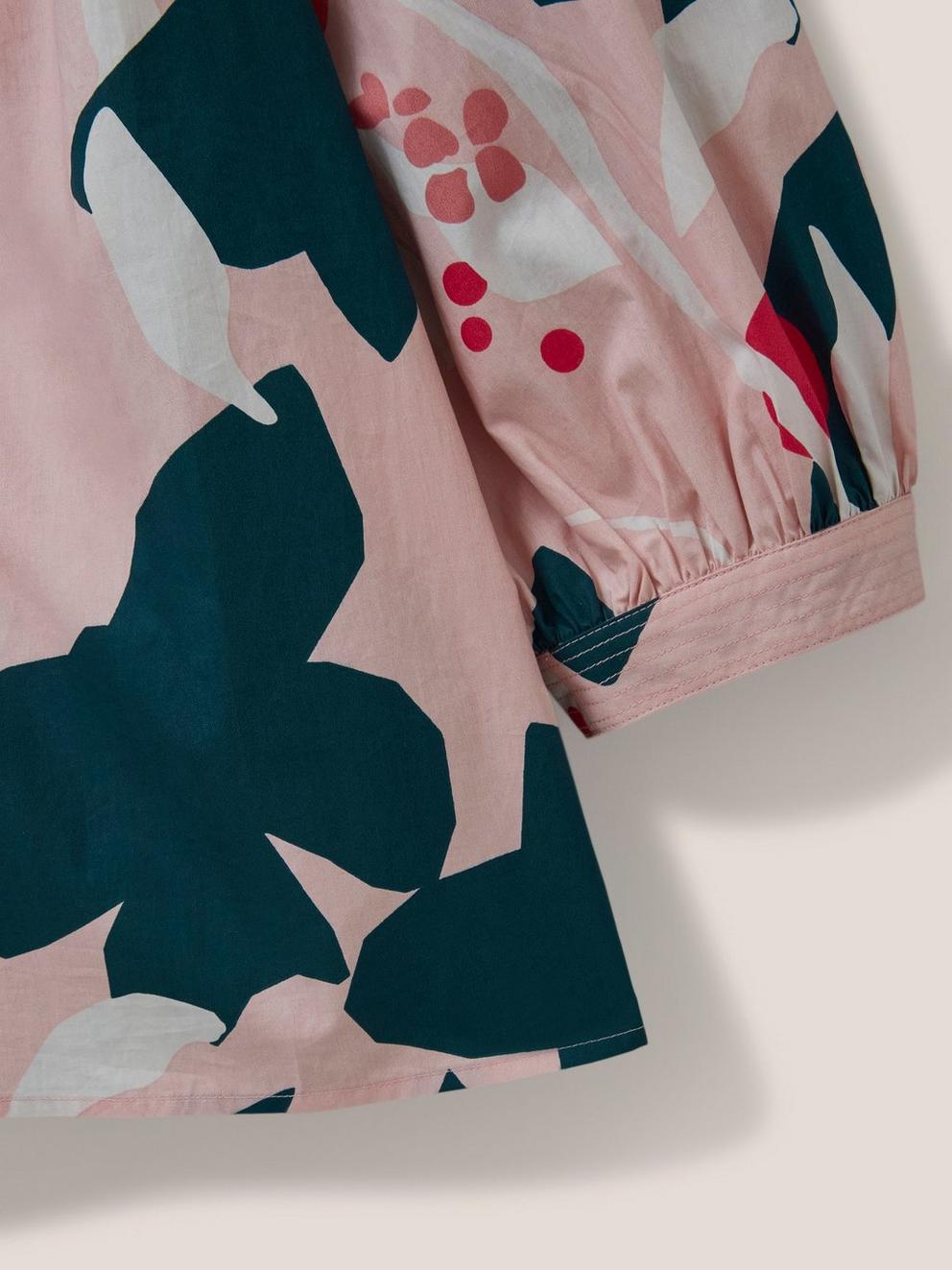 Jemima Cotton Top in PINK MLT - FLAT DETAIL