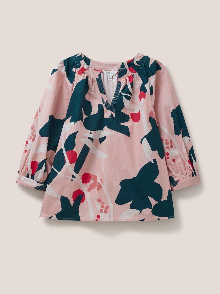 Jemima Cotton Top in PINK MLT - FLAT FRONT