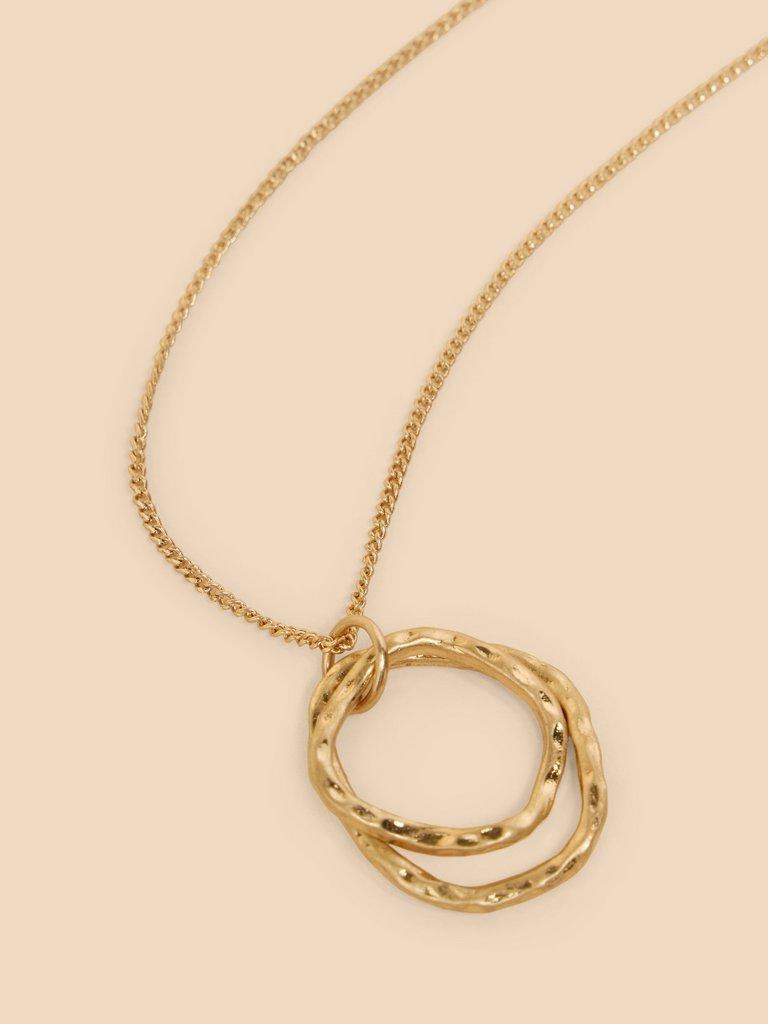 Oval Pendant Necklace in GLD TN MET - FLAT DETAIL
