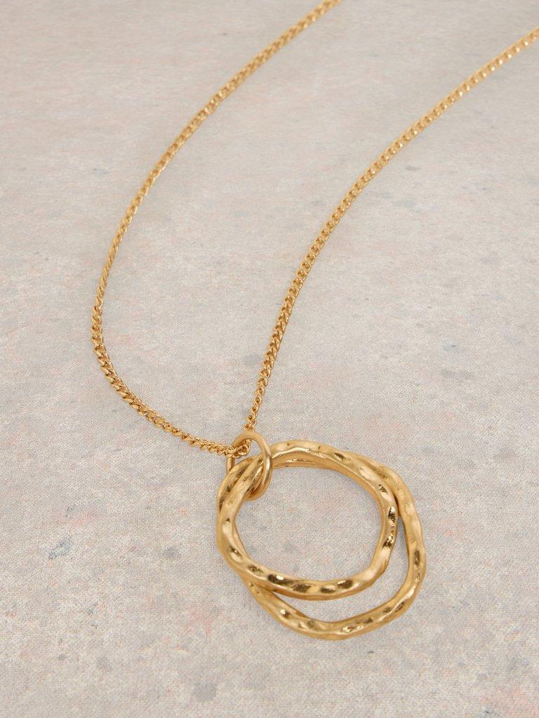 Oval Pendant Necklace in GLD TN MET - FLAT DETAIL