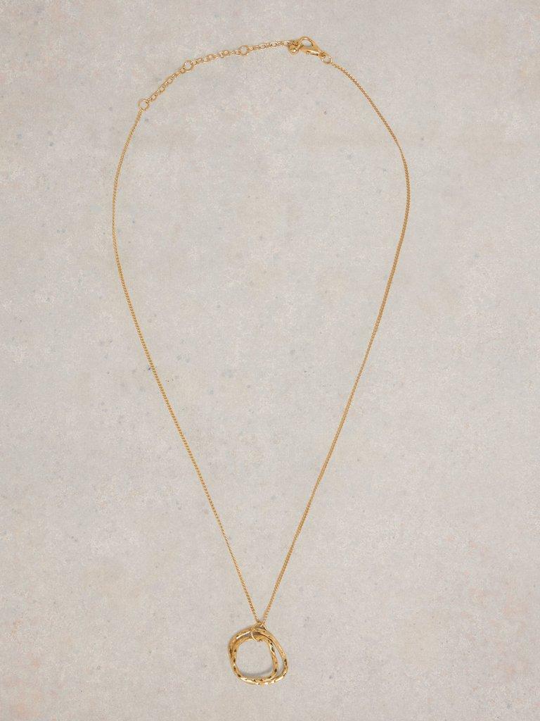 Oval Pendant Necklace in GLD TN MET - FLAT FRONT