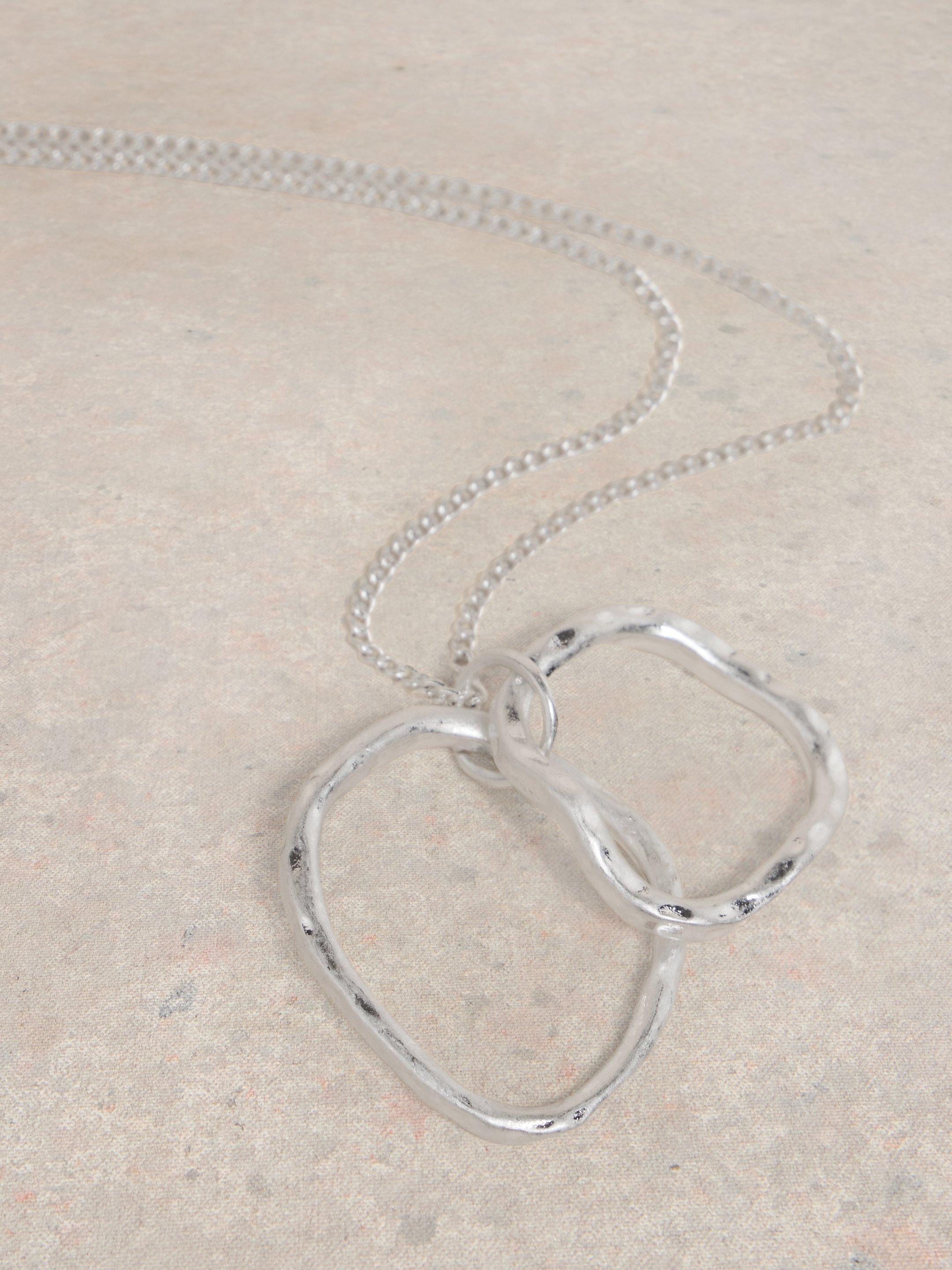Allura Silver Oval Pendant Necklace main image 1