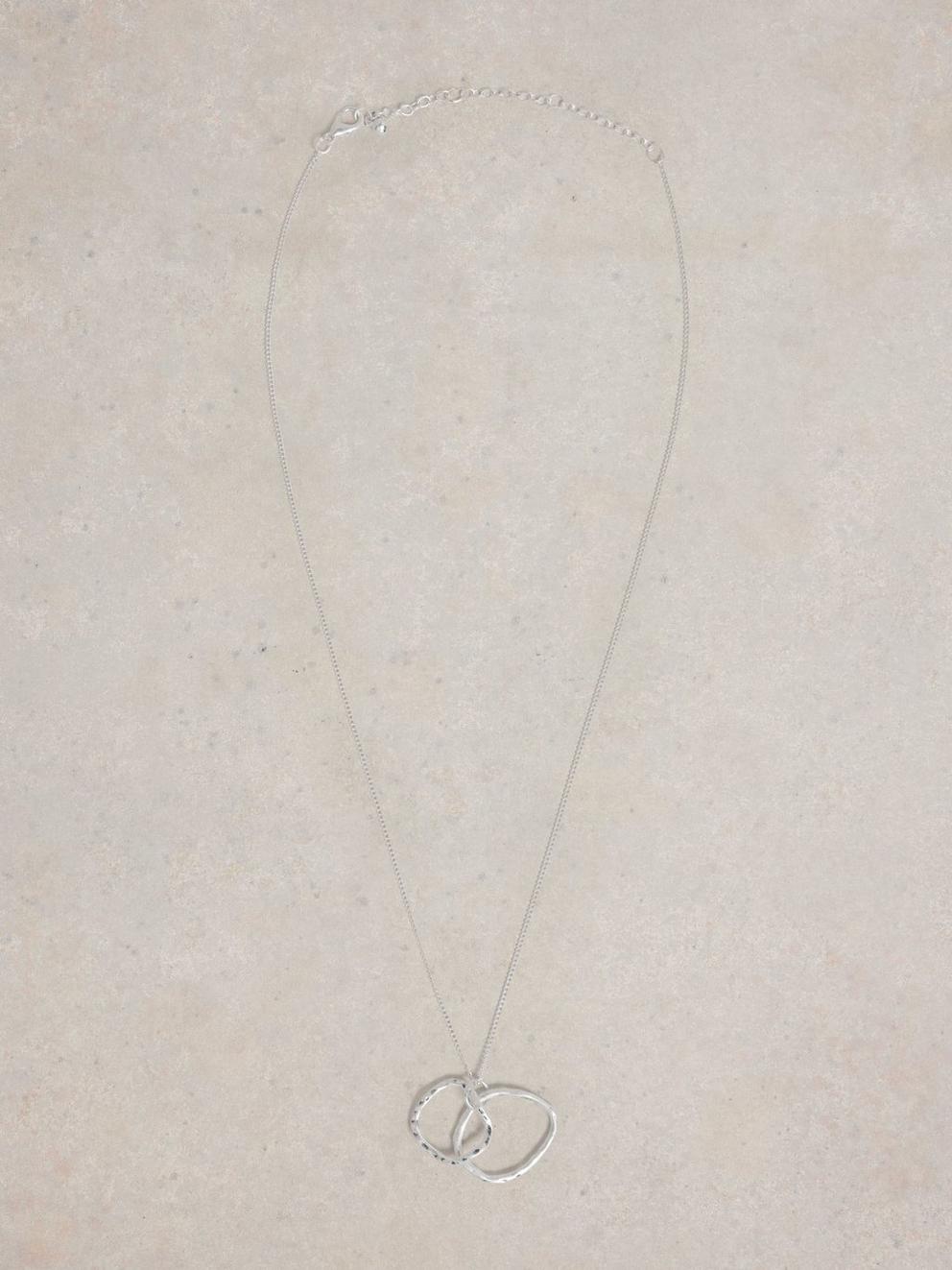 Oval Pendant Necklace in SLV TN MET - FLAT FRONT