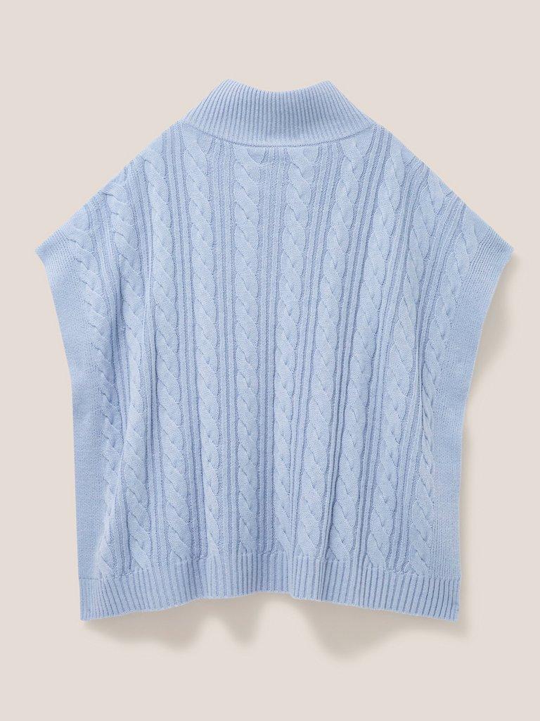 Ivy Poncho in DUS BLUE - FLAT BACK
