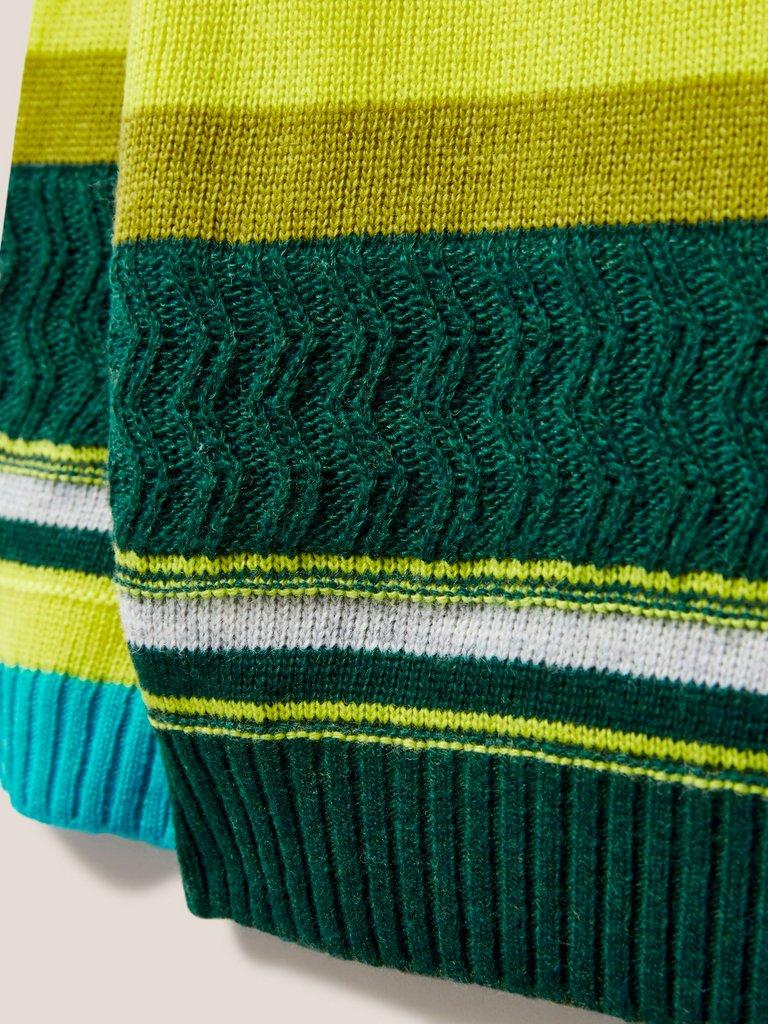 Stripe Jumper in GREEN MLT - FLAT DETAIL