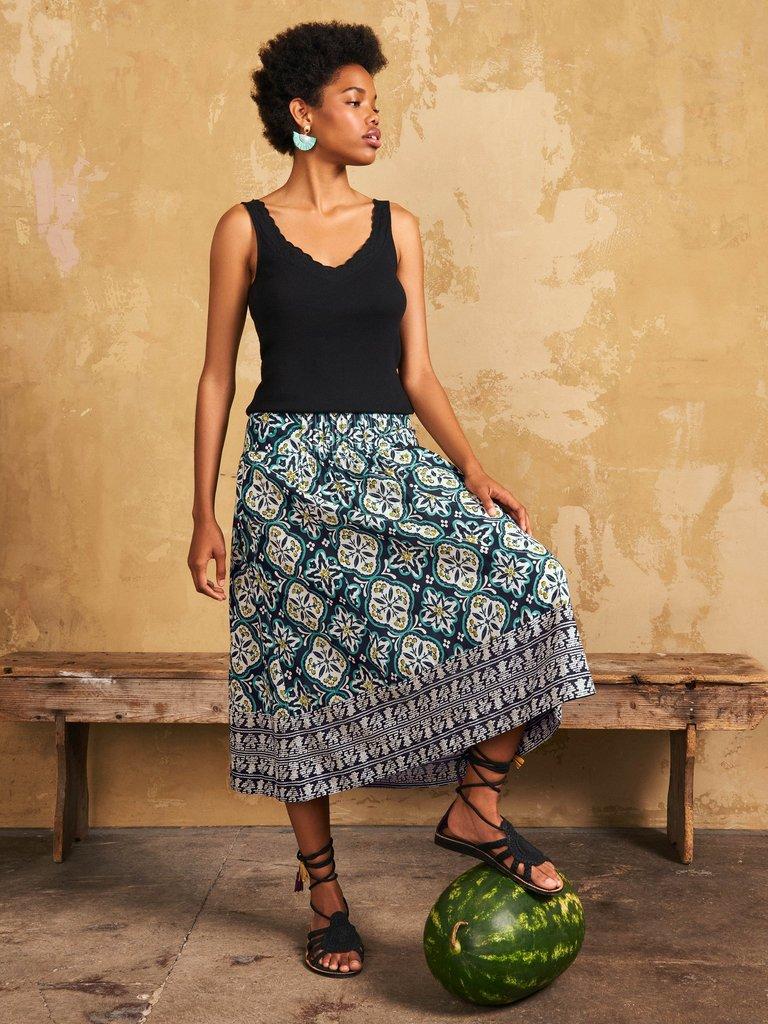 Cotton deals midi skirt