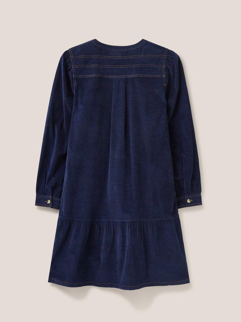 Norma Cord Dress in DARK NAVY - FLAT BACK