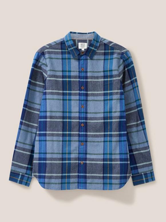 SAINT M×××××× BB_FLANNEL CHECKSHIRT BLUE SAINT Mxxxxxx]BB_FLANNEL SHIRT/CHECK/BLUE(SM-HR1-0000-C53) – R&Co.
