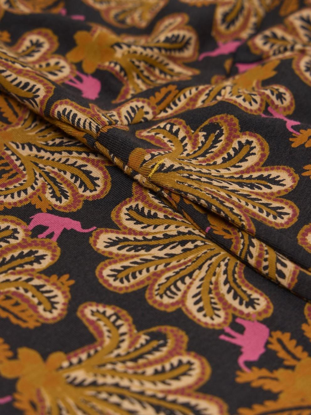 Madeline Classic Jersey Dress in BLK PR - FLAT DETAIL