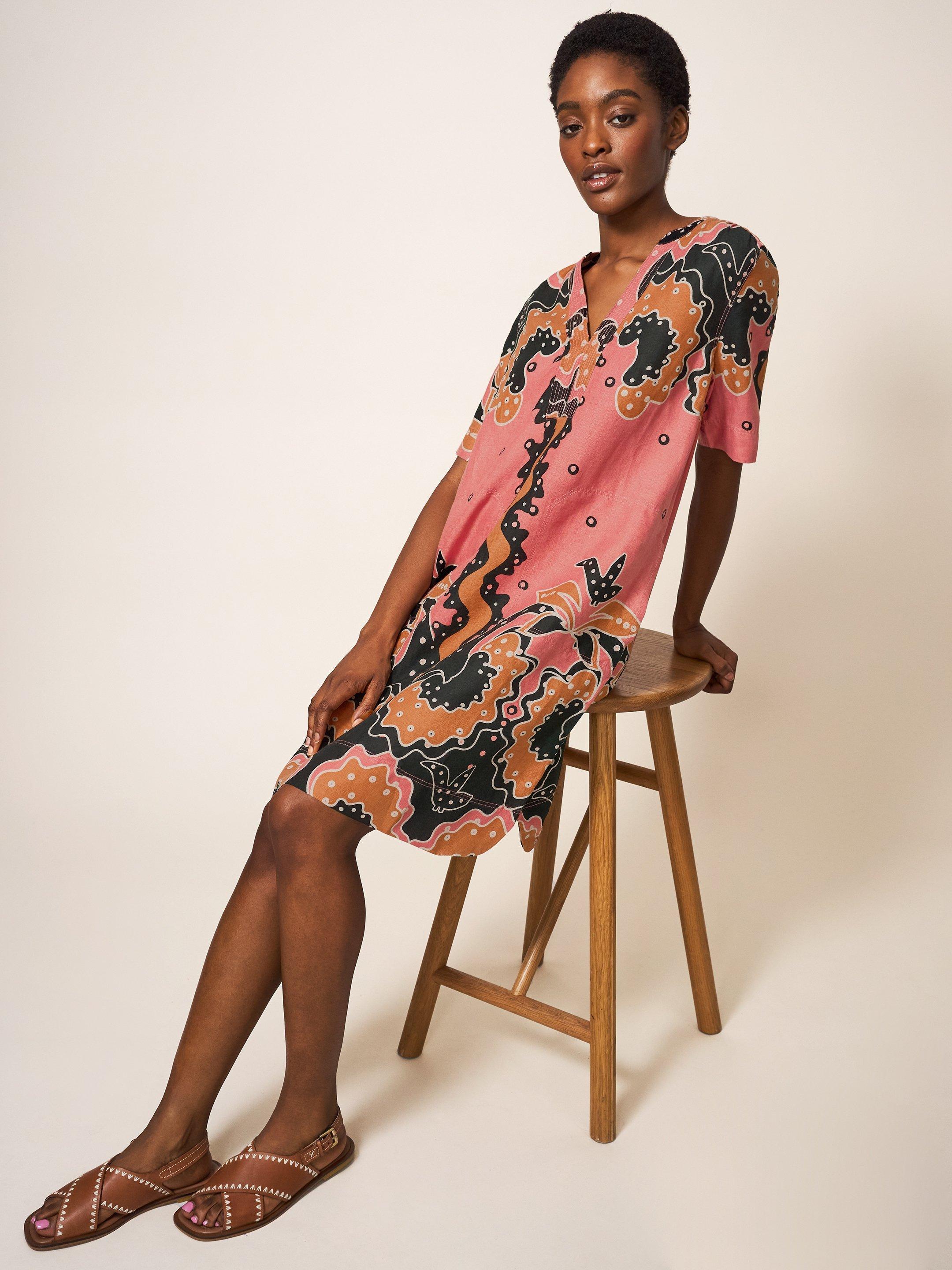  June Linen Shift Dress