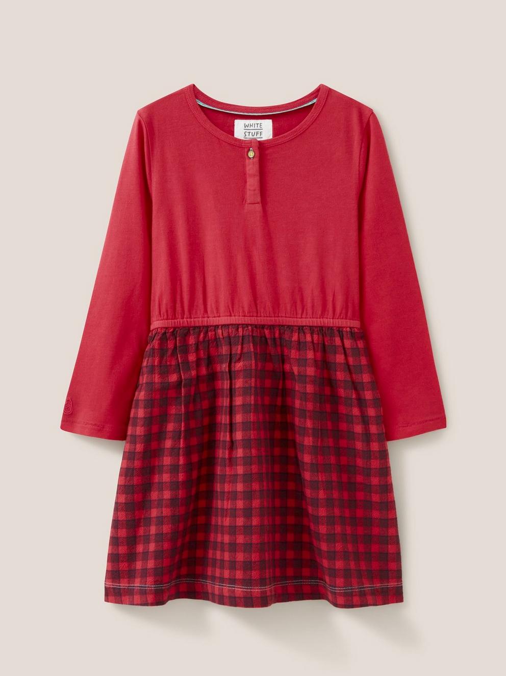 Megan 2in1 Dress in RED MLT - FLAT FRONT