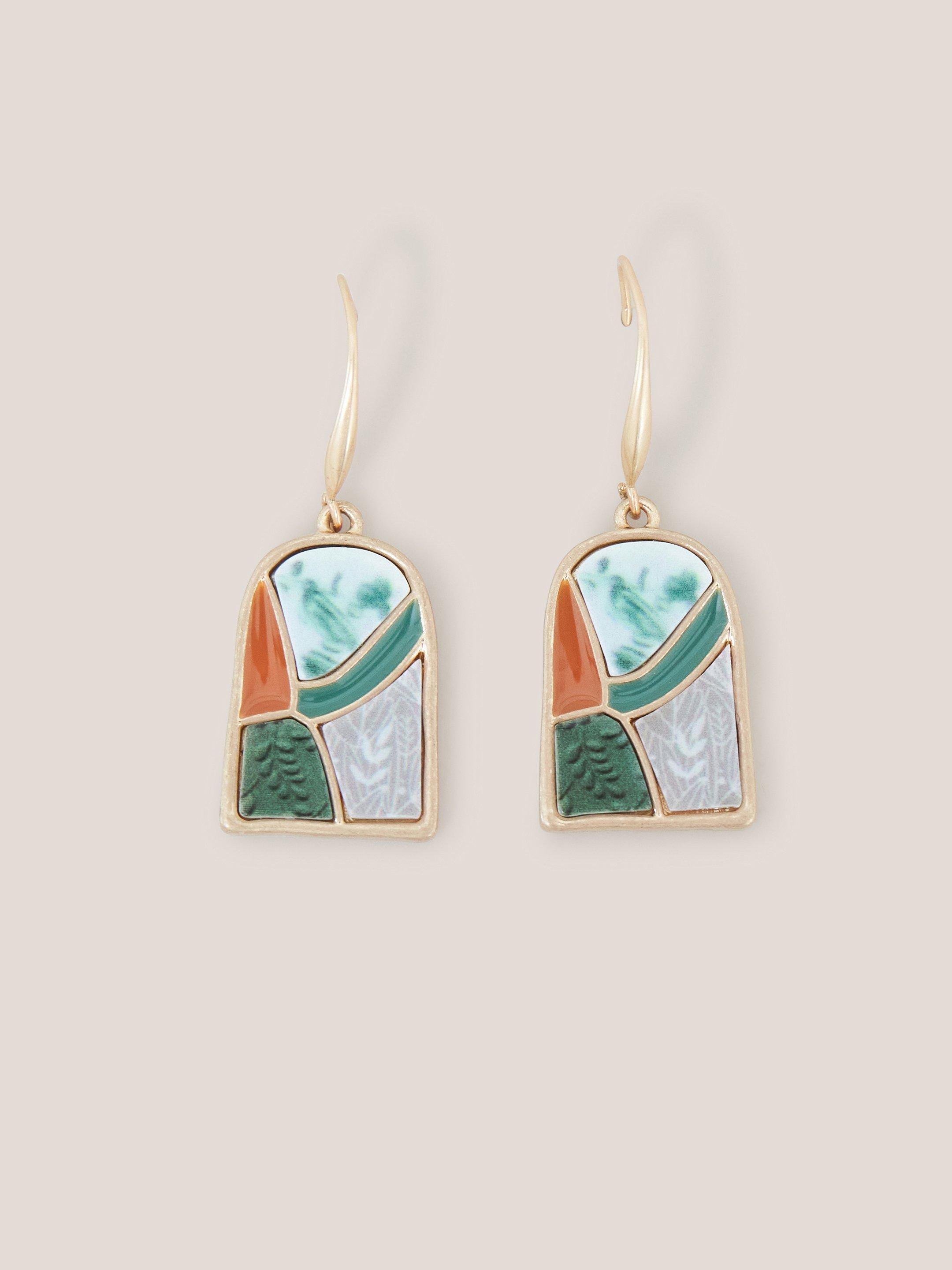 Pebble Mosaic Tile Earrings