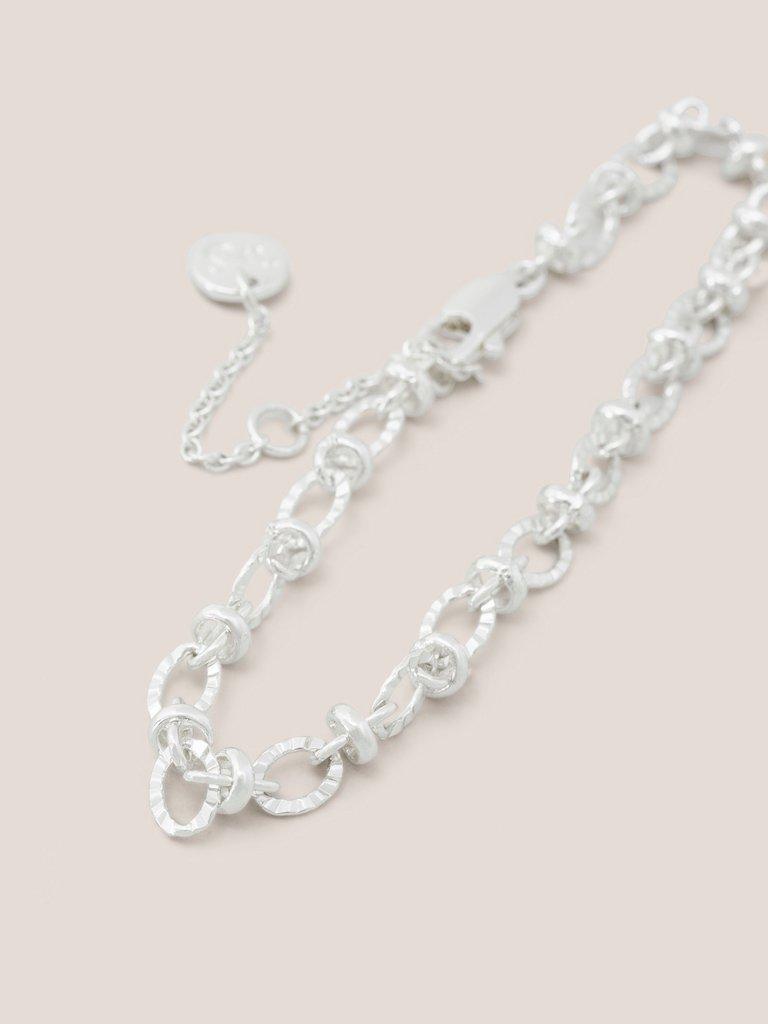 Silver Plated Link Bracelet in SLV TN MET - FLAT DETAIL