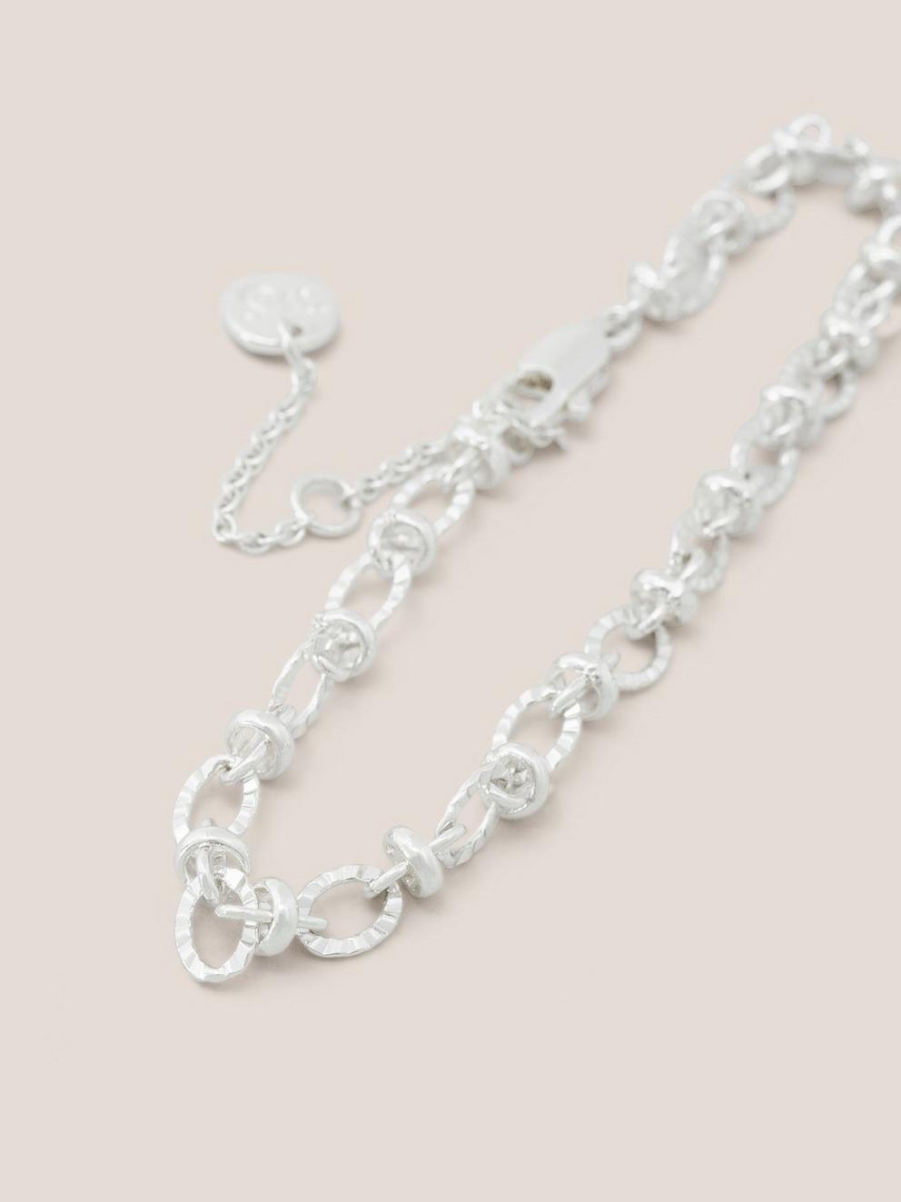 Silver Plated Link Bracelet in SLV TN MET - FLAT DETAIL