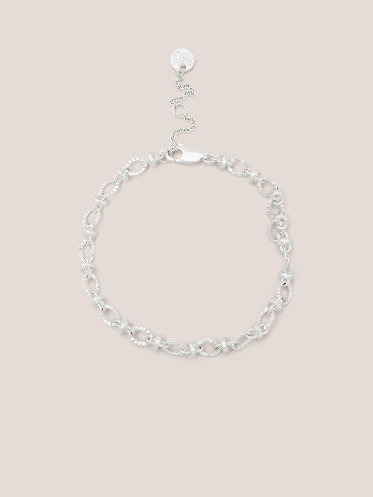 Silver Plated Link Bracelet in SLV TN MET - FLAT FRONT