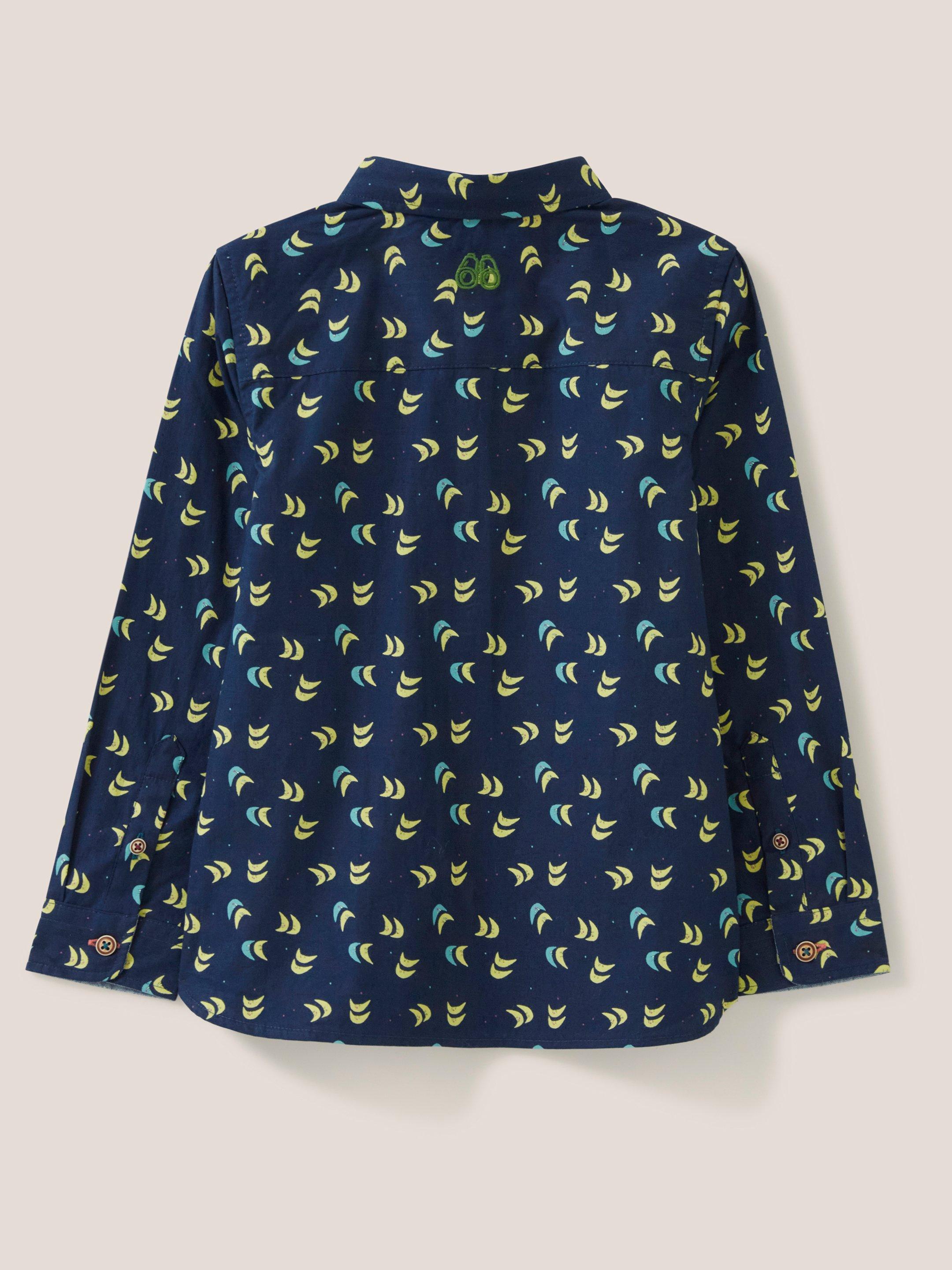 Moon Printed Shirt in NAVY PR - FLAT BACK